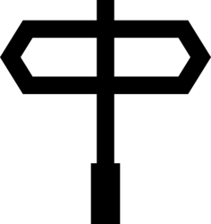 Directional Arrow Signal On A Pole Sticker Svg Vector, Free Vectors File